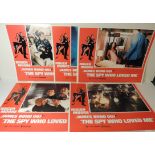 LOBBY CARDS - JAMES BOND: THE SPY WHO LOVED ME 1977 starring Roger Moore, full set of eight