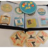 A quantity of Starkey Knight & Ford card beer mats and a selection of assorted Babycham mats (a