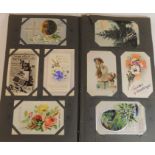 Approx 104 early 20th Century sentimental greetings postcards, various c.1910 - 1920's