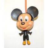 A Burbank Toys "Talk Up" Mickey Mouse, plastic, 13cms high ++pull cord working but no voice, some