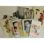 A quantity of loose mixed postcards including Mabel Lucie Attwell and photo topo GB and foreign