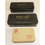 An Elastoplast Doctors Set first aid tin complete with assorted contents; a Johnson & Johnson Band-