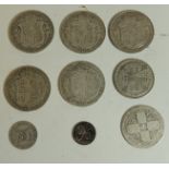 GEORGE V - Halfcrowns: 1913, marks to obverse otherwise vf; 1915, vf/f; 1916, f; 1918, vf and