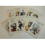 Ten Felix the Cat postcards c.1920's (10)