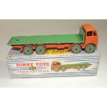 DINKY - 902 Foden Flat Truck, orange/green, in original box ++lorry fair box with wear