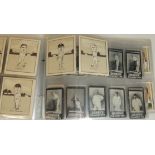 Cricket related cards: CARRERAS - Cricketers (30/30); HILLS - Caricatures of Famous Cricketers,