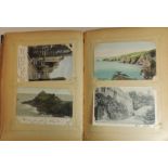 An early 20th Century album of approx 170 mainly photo topo postcards, includes views of Wales,