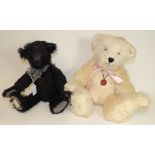 A modern Deans Rag Book limited edition teddy bear "Cilla" no 02/350, black 34.5cms long together