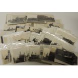 Approx 116 photographic postcards and photographs of various steam locomotives including LMS, GWR
