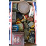A quantity of tins including Rothmans & Blue Bird Caramels