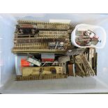 Hornby Dublo wagons; 3 rail track; lineside accessories etc