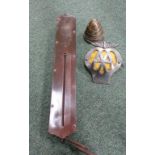 An AA car bumper badge; shell cone and large set of Salters spring balance scales