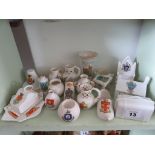 A collection of crested china to include Goss & Arcadian