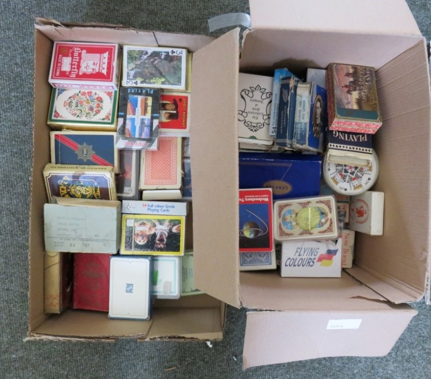 A quantity of boxed playing cards