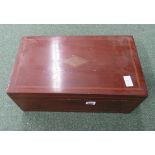 A 19th Century mahogany box fitted with lift out tray