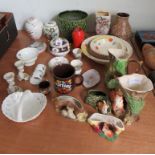 Assorted ceramics to include Hornsea and Withernsea "animal" vases and jug, modern ginger jars etc