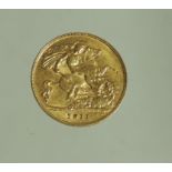 A George V half Sovereign, dated 1911