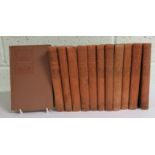 The Works of Charlotte, Emily, and Anne Bronte - twelve vols, uniformly bound, all with pasted in