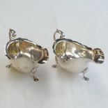 PAIR OF SILVER SAUCE BOATS BY S BLANCKENSEE & SONS LTD, BIRMINGHAM 1934