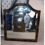 JAPANESE GILT & BLACK LACQUER DRESSING TABLE MIRROR