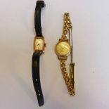 LADIES ROTARY WRISTWATCH WITH DECORATIVE BRACELET AND ONE OTHER 9CT GOLD WRISTWATCH