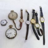 SELECTION OF WRISTWATCHES INCLUDING 9CT GOLD WILRAY, OTHERS INCLUDE LORUS, CARAVELLE ETC AND