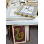 M. PARKS FRAMED WATER COLOUR, 2 MARY MCMURTRIE WILD FLOWER WATERCOLOURS AND OTHERS
