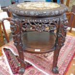 19TH CENTURY CHINESE CARVED POT STAND 58CMS