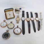 SELECTION OF WRISTWATCHES INCLUDING PULSAR, SEKONDA, TIMEX AND 4 POCKETWATCHES INCLUDING WALTHAM