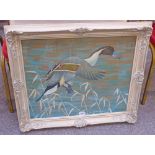 RALSTON GUDGEON PINTAIL DUCK SIGNED FRAMED WATER COLOUR 49 X 59 CM