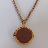 9CT GOLD FOB ON BOX LINK CHAIN