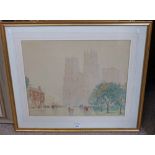 YORKMINSTER FRAMED WATERCOLOUR 44 X 54 CM