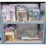 SELECTION OF KISS FIGURES FROM MCFARLANE TOYS, INCLUDING THE DEMON, THE FOX, THE STARCHILD AND THE