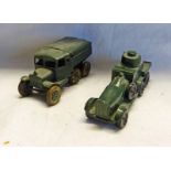 TWO SKY BIRDS MILITARY MODEL VEHICLES INCLUDING ARMOURED CAR AND SCAMMEL PIONEER