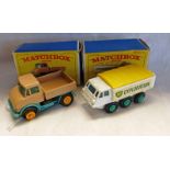 TWO MATCH BOX 1-75 MODEL VEHICLES INCLUDING NO 49 - UNIMOG TOGETHER WITH NO 61 - ALVES STALWART.