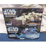 TWO STAR WARS MODELS FROM KENNERS COLLECTOR FLEET RANGE INCLUDING STAR DESTROYER TOGETHER WITH REBEL