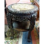 19TH CENTURY CHINESE CARVED POT STAND 58CMS