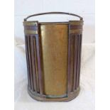 19TH CENTURY MAHOGANY BRASS BOUND PLATE BUCKET WITH BRASS LINER