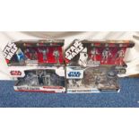 TWO STAR WARS EVOLUTION FIGURE SETS FROM HASBROS 30TH ANNIVERSARY RANGE INCLUDING CLONE TROOPER TO