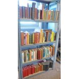 4 SHELVES OF APPROX 100 VARIOUS BOOKS ON AFRICA, POETRY, ETC INCL THE SHIFTING SANDS OF ALGERIA,