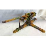 MARKLIN TINPLATE 88MM ANTI AIRCRAFT 'FLAK GUN' WITH CAMOUFLAGE PAINT