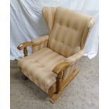 ARTS & CRAFTS OAK ROCKING CHAIR