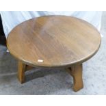 CIRCULAR ARTS & CRAFTS STYLE TABLE 98CMS DIAMETER