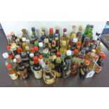 SELECTION OF VARIOUS MINIATURES INCLUDING LAMS NAVY RUM, PIMMS ETC