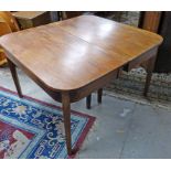 2 19TH CENTURY MAHOGANY D-END TABLE ON SQUARE TAPERED SUPPORTS CIRCA 1820