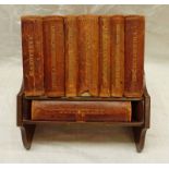 THE 8 VOLUME ASPREY REFERENCE LIBRARY ON A BRASS MOUNTED WALNUT DESK TOP STAND