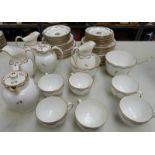 19TH CENTURY SPODE COPELANDS CHINA FLORAL DECORATED TEA SET RETAILED BY T GOODE & CO