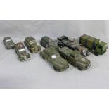 SELECTION OF EIGHT DIECAST MILITARY VEHICLES FROM SOLIDO, BRUMM ETC.