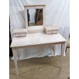 21ST CENTURY PINE PAINTED DRESSING TABLE OF 3 DRAWERS ON SQUARE TAPERED SUPPORTS