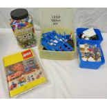 SELECTION OF VARIOUS LEGO TOGETHER WITH SEVERAL CATALOGUES. IN ONE BOX